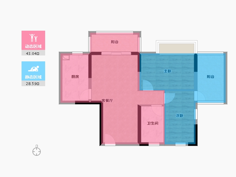 广东省-肇庆市-尚景西苑二期-63.00-户型库-动静分区