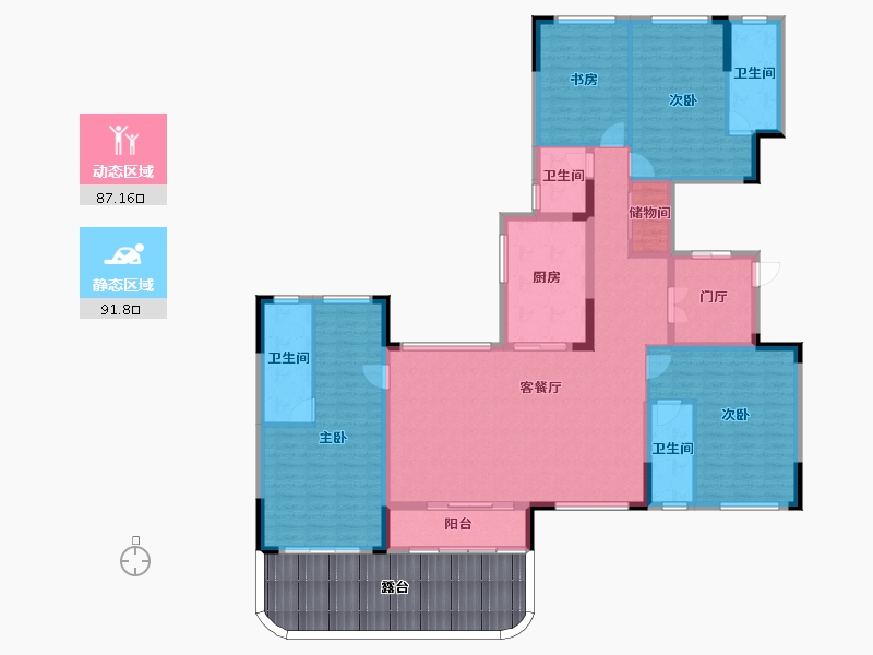 贵州省-黔西南布依族苗族自治州-万昌杏林春晓-155.00-户型库-动静分区