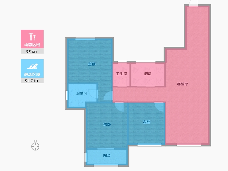 广西壮族自治区-桂林市-金达花园-101.60-户型库-动静分区