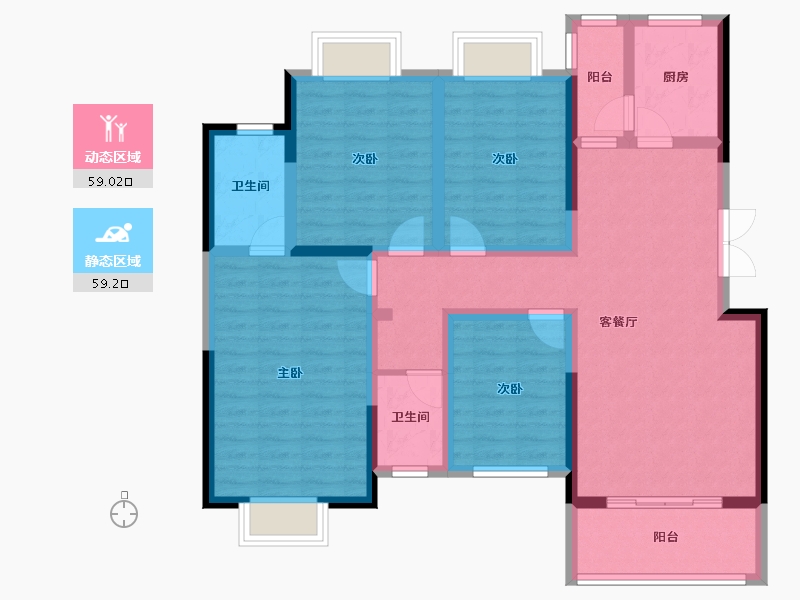 广西壮族自治区-北海市-星海名城-111.20-户型库-动静分区