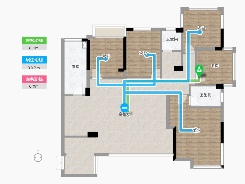 湖南省-怀化市-万江帝景-127.77-户型库-动静线