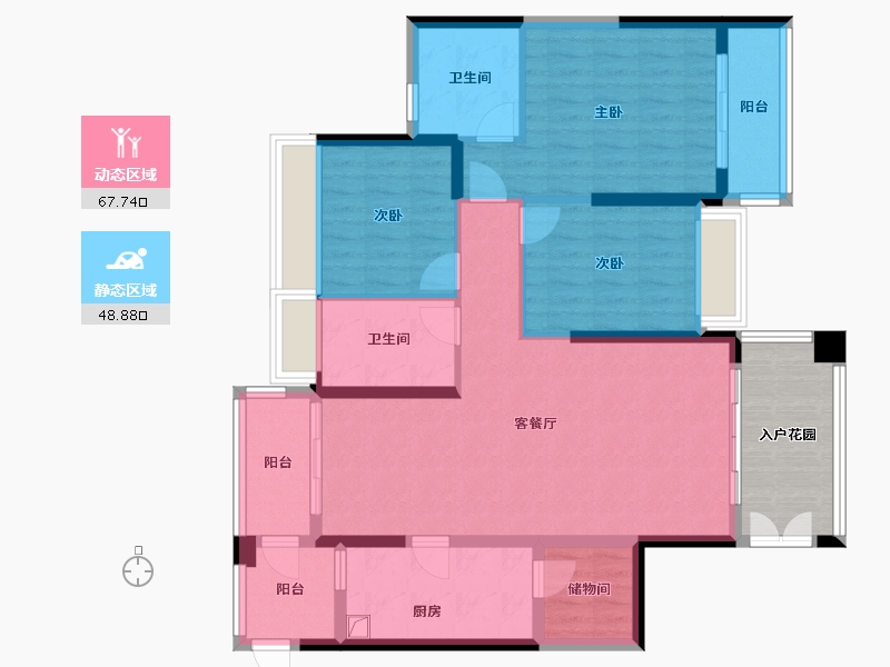 广东省-佛山市-博雅滨江30座-114.40-户型库-动静分区