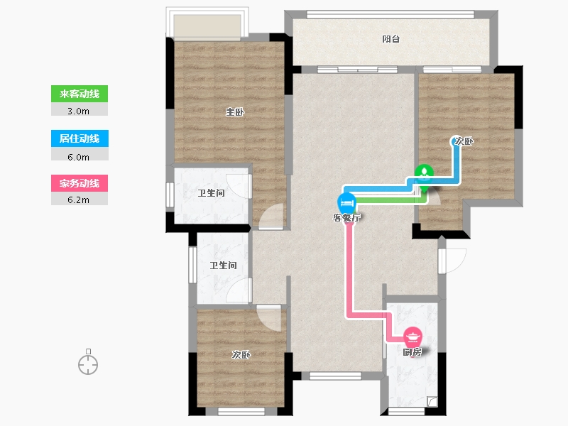 浙江省-台州市-亿金府-102.40-户型库-动静线