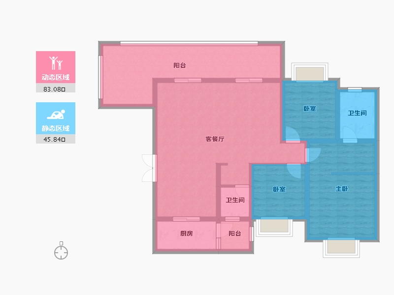 贵州省-贵阳市-云锦天章-115.00-户型库-动静分区