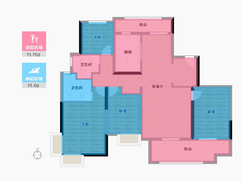 江西省-宜春市-昌盛樾园-115.20-户型库-动静分区