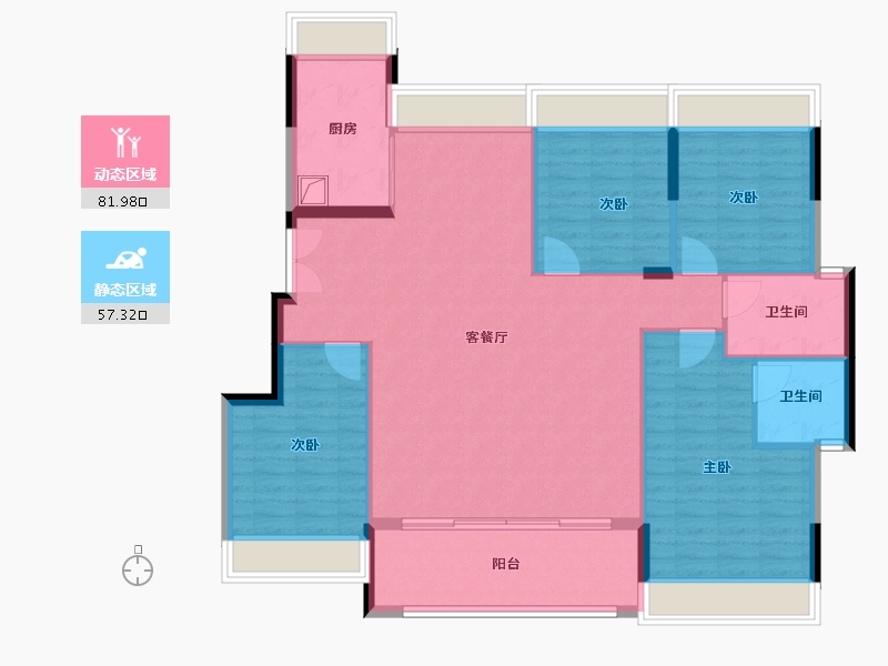 湖北省-武汉市-国博新城D12-128.00-户型库-动静分区