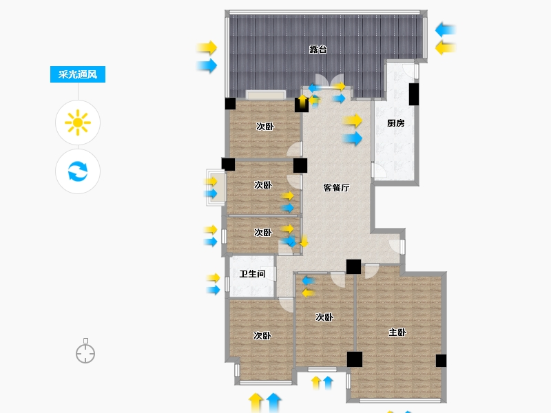 福建省-漳州市-龙湾盛世-155.56-户型库-采光通风