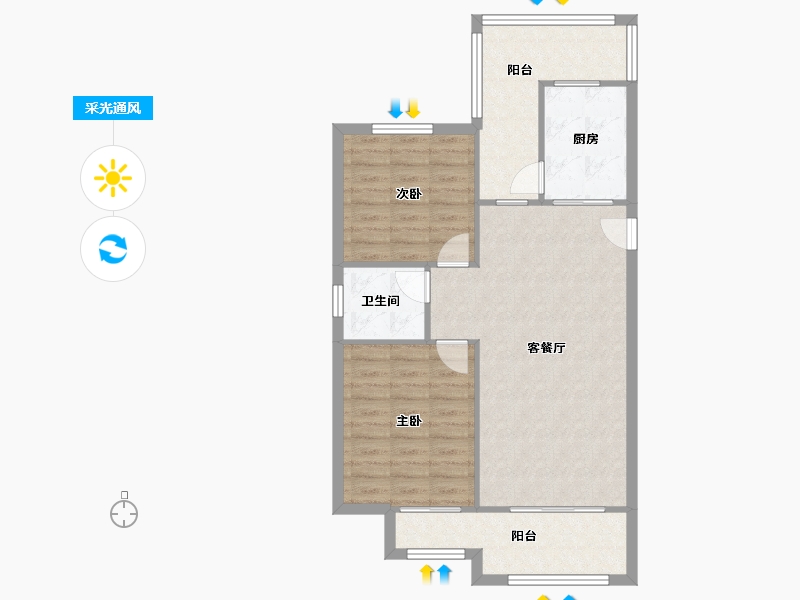 陕西省-汉中市-智慧城-81.20-户型库-采光通风