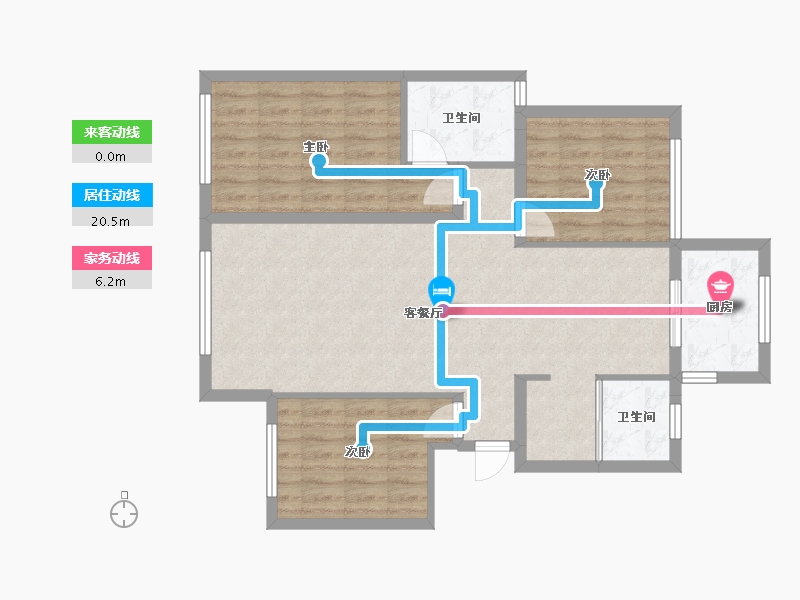 新疆维吾尔自治区-塔城地区-方城巴黎都市-102.00-户型库-动静线