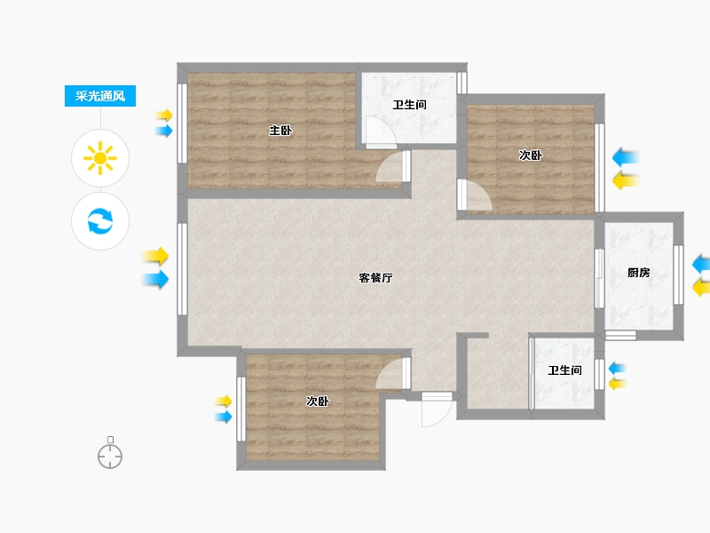 新疆维吾尔自治区-塔城地区-方城巴黎都市-102.00-户型库-采光通风