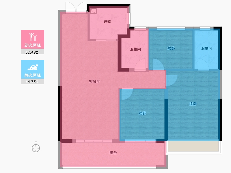 浙江省-温州市-华鸿府东御峯-97.20-户型库-动静分区