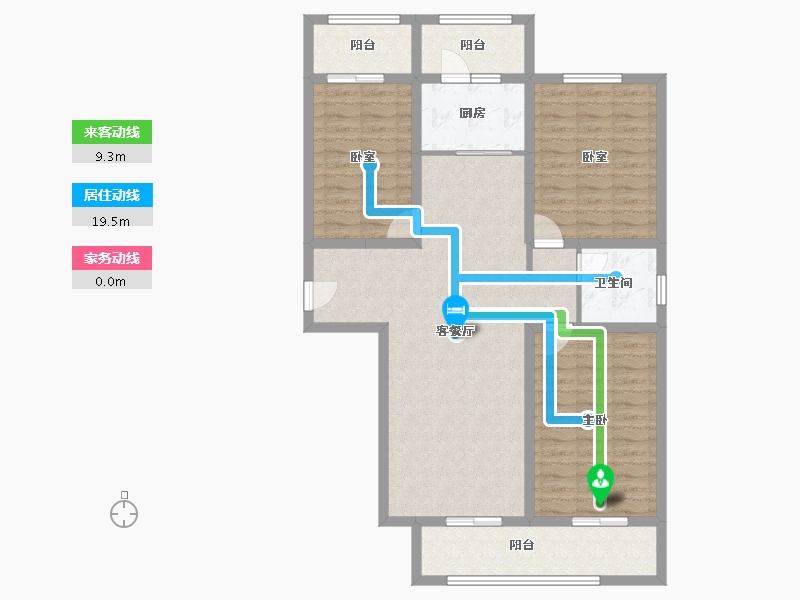 山西省-长治市-益康小区-125.33-户型库-动静线