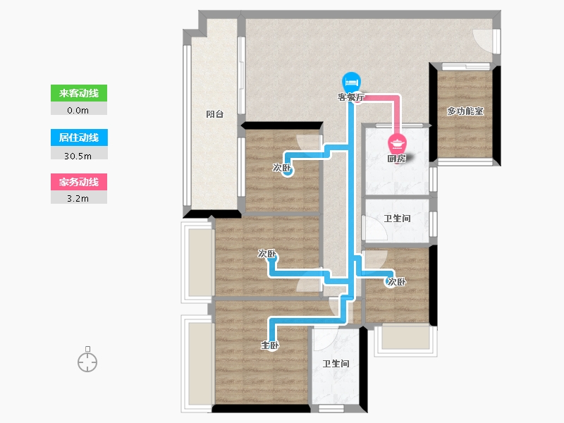 广东省-广州市-云湖花城-90.40-户型库-动静线