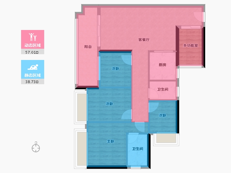 广东省-广州市-云湖花城-90.40-户型库-动静分区