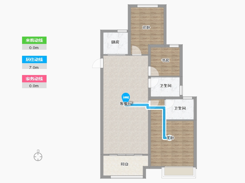 陕西省-西安市-隆清城-96.00-户型库-动静线