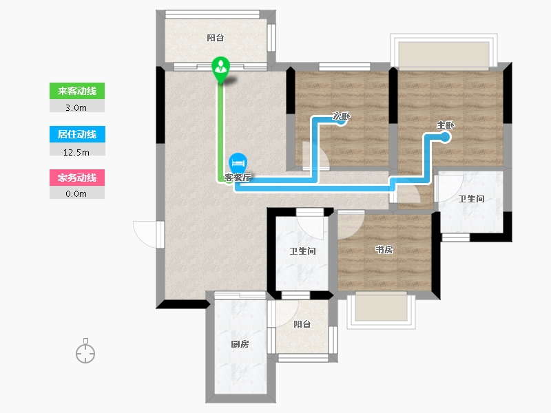 四川省-广元市-阳光云玺-71.93-户型库-动静线