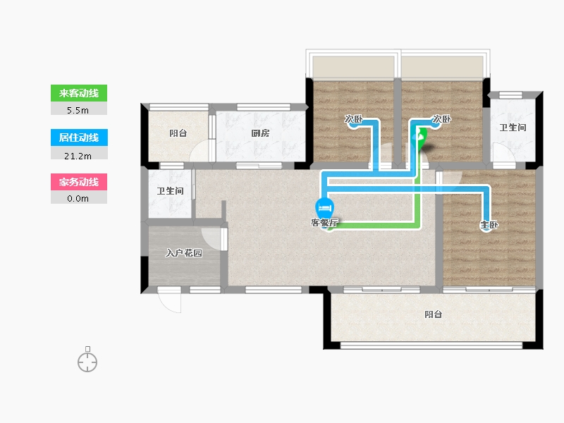 四川省-绵阳市-御景江山-104.00-户型库-动静线