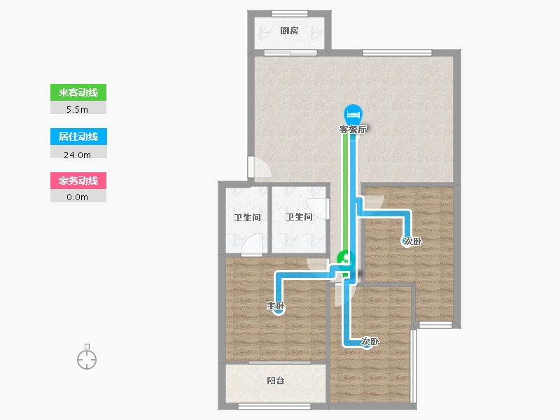 河北省-邯郸市-春晖小区-94.40-户型库-动静线