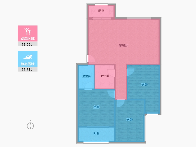 河北省-邯郸市-春晖小区-94.40-户型库-动静分区