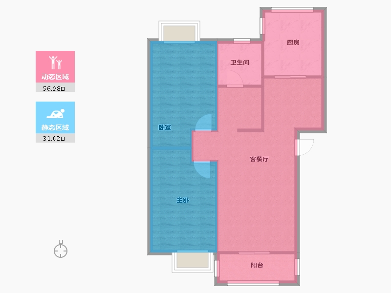 河南省-郑州市-启福花园-82.68-户型库-动静分区