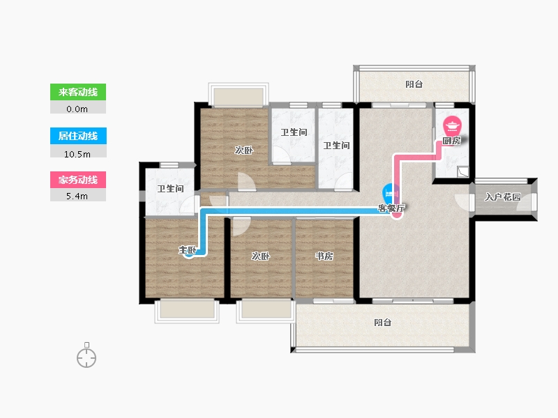 广东省-河源市-坚基美丽城-125.00-户型库-动静线