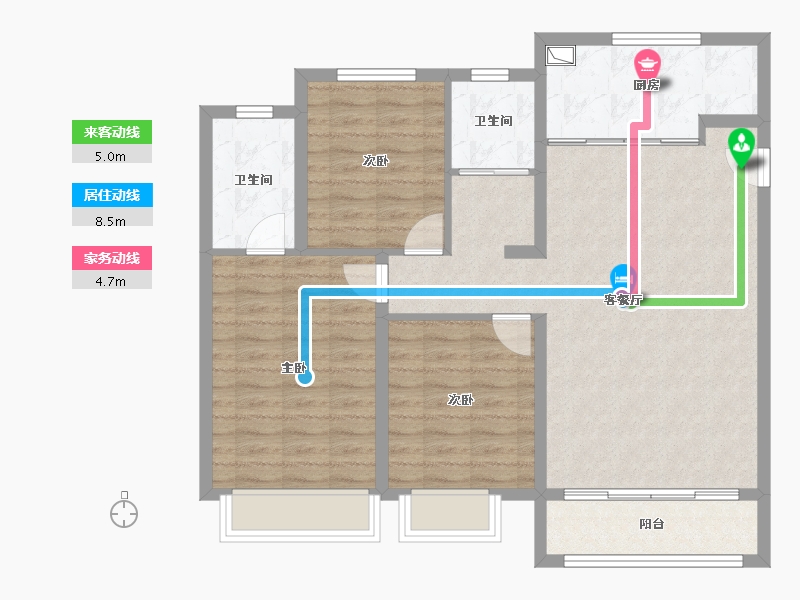 新疆维吾尔自治区-乌鲁木齐市-中南上悦城-95.48-户型库-动静线