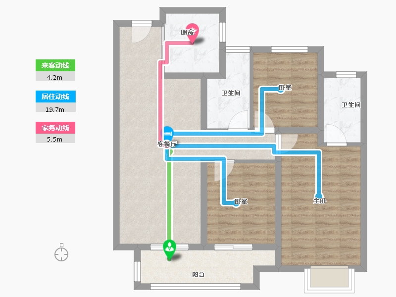 浙江省-宁波市-浔筑-80.80-户型库-动静线