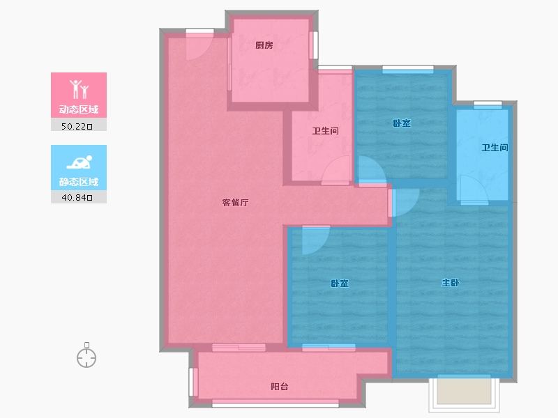 浙江省-宁波市-浔筑-80.80-户型库-动静分区