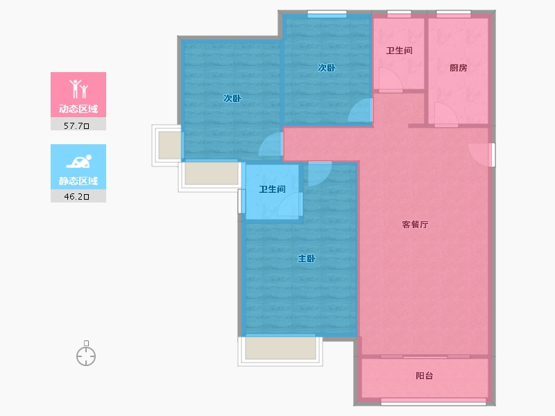 河南省-开封市-永威梅隆郡-104.88-户型库-动静分区