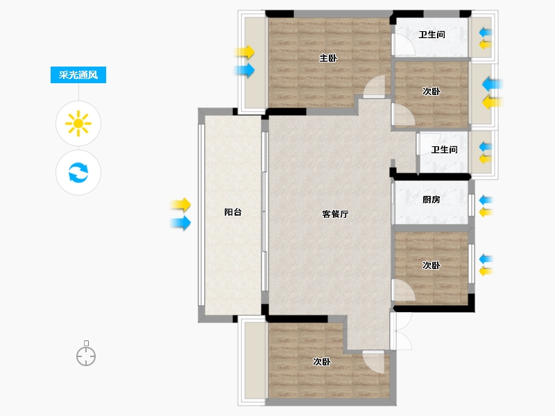 江西省-南昌市-江山云起-104.00-户型库-采光通风