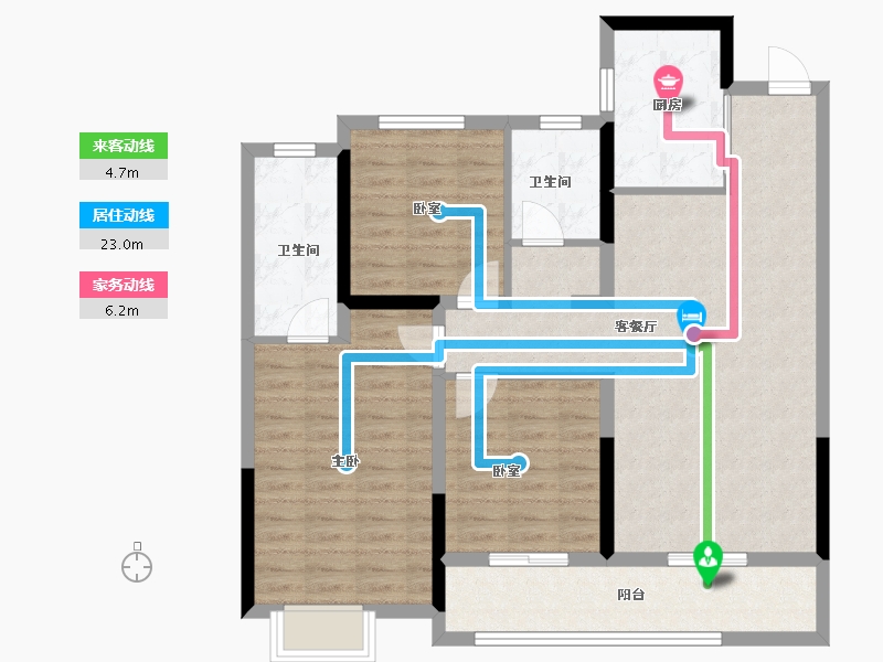 浙江省-金华市-望辰府-97.00-户型库-动静线