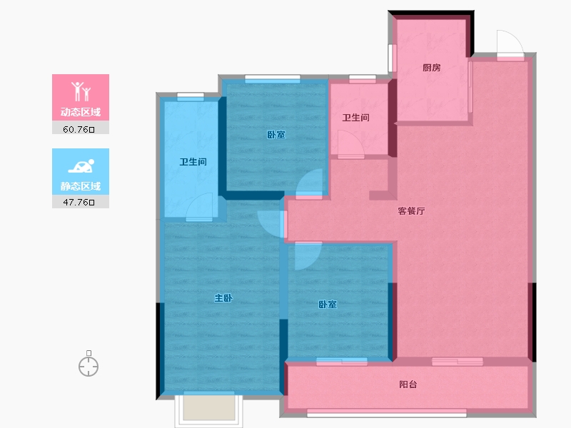 浙江省-金华市-望辰府-97.00-户型库-动静分区