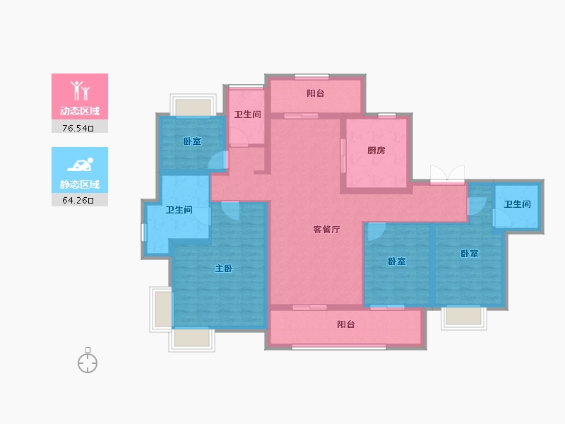 广东省-珠海市-华发四季-141.60-户型库-动静分区