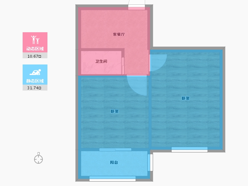 浙江省-杭州市-夕照新村-34.72-户型库-动静分区