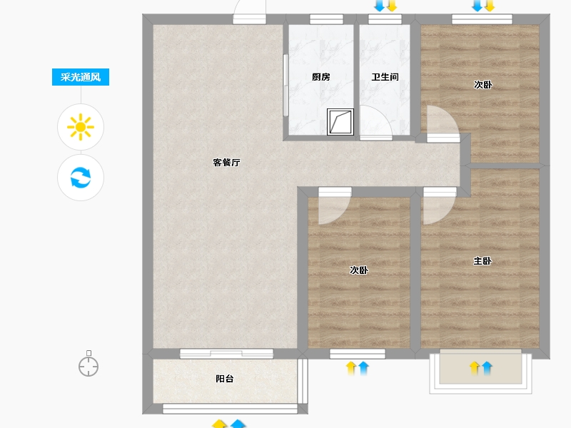 河北省-衡水市-富丽新城-82.02-户型库-采光通风