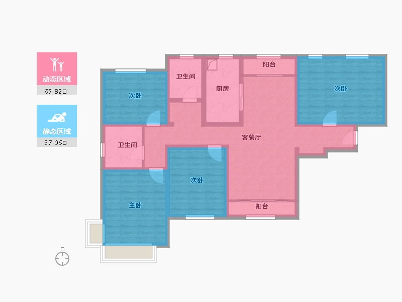 天津-天津市-君澜名邸-120.00-户型库-动静分区