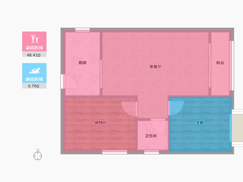 广东省-惠州市-龙光城南三期-53.60-户型库-动静分区