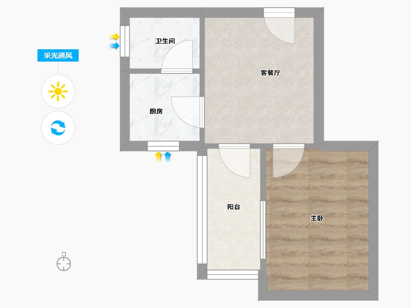 广东省-广州市-同德花园-同雅苑-31.46-户型库-采光通风