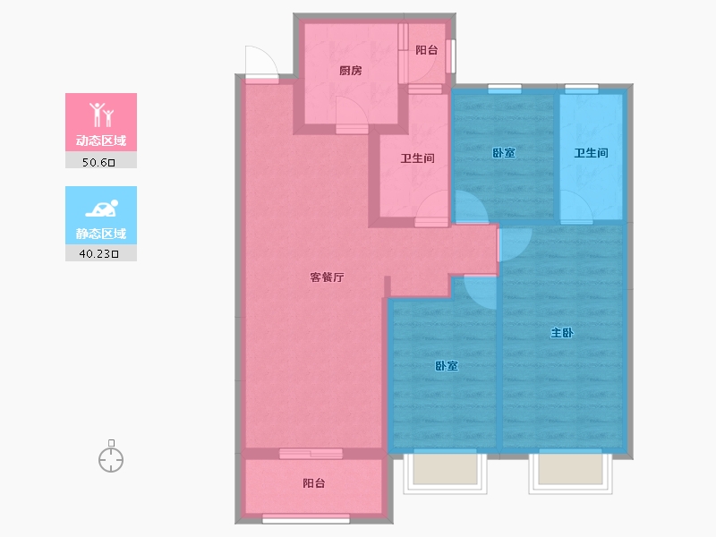 山西省-太原市-太原恒大雅苑-106.40-户型库-动静分区