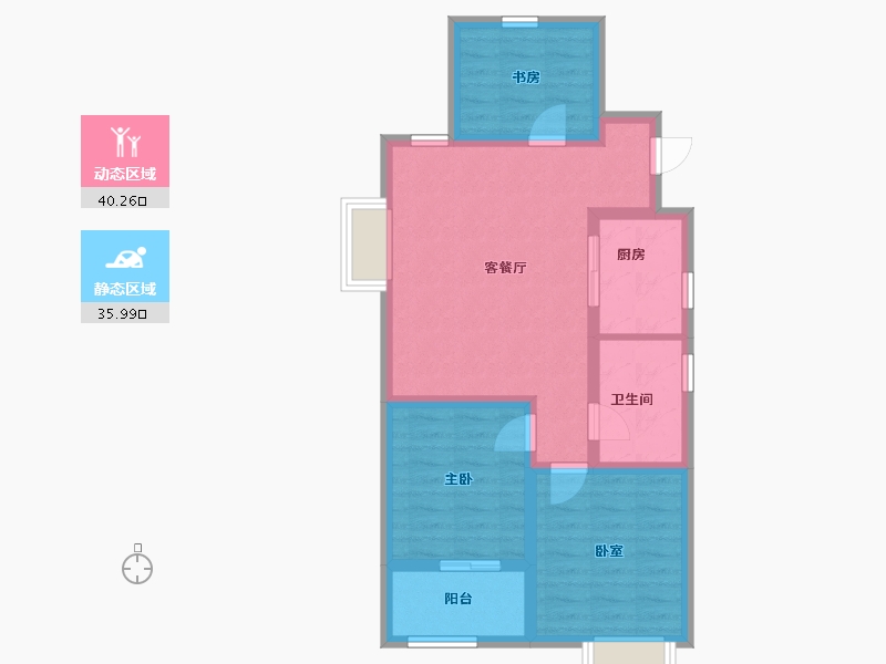 浙江省-宁波市-旭辉上宁府-68.00-户型库-动静分区