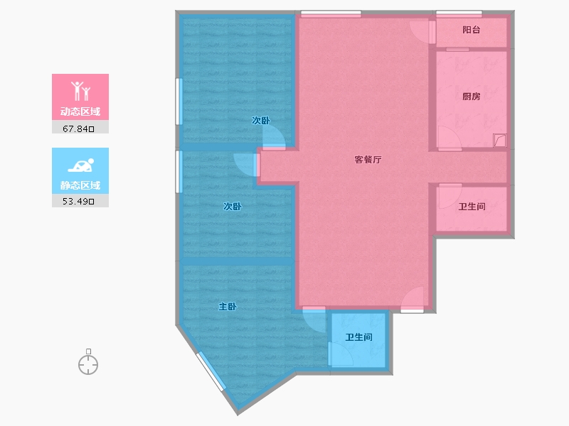 河南省-郑州市-中林嘉苑-108.80-户型库-动静分区