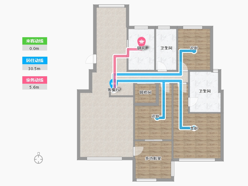 宁夏回族自治区-石嘴山市-众安府佑水香-南区-120.80-户型库-动静线