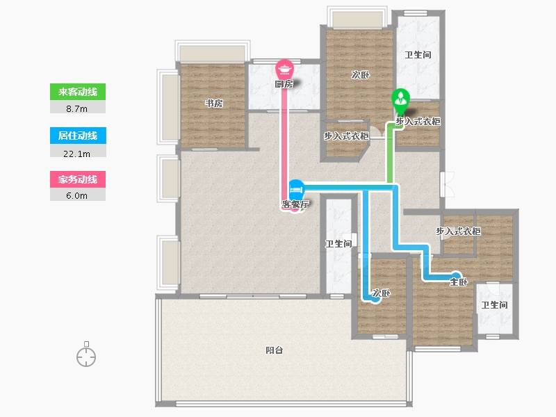 贵州省-贵阳市-贵阳花语墅-204.00-户型库-动静线