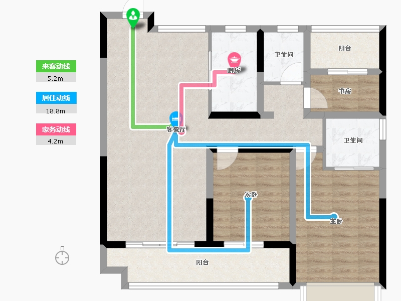 陕西省-安康市-吾悦首府-102.40-户型库-动静线