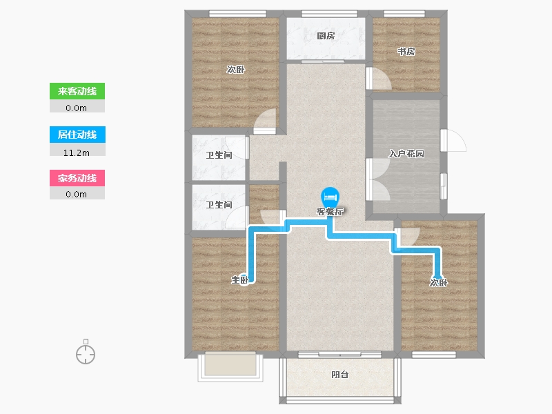 山西省-长治市-书香华庭-110.40-户型库-动静线