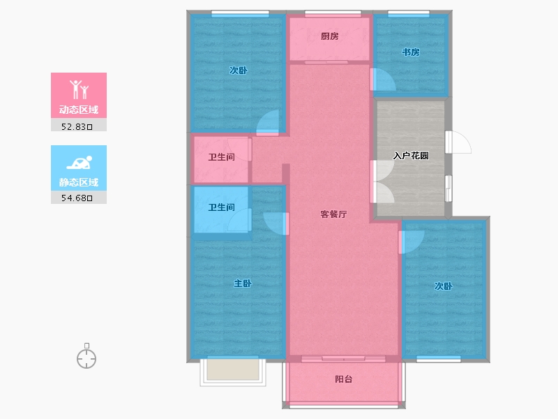 山西省-长治市-书香华庭-110.40-户型库-动静分区