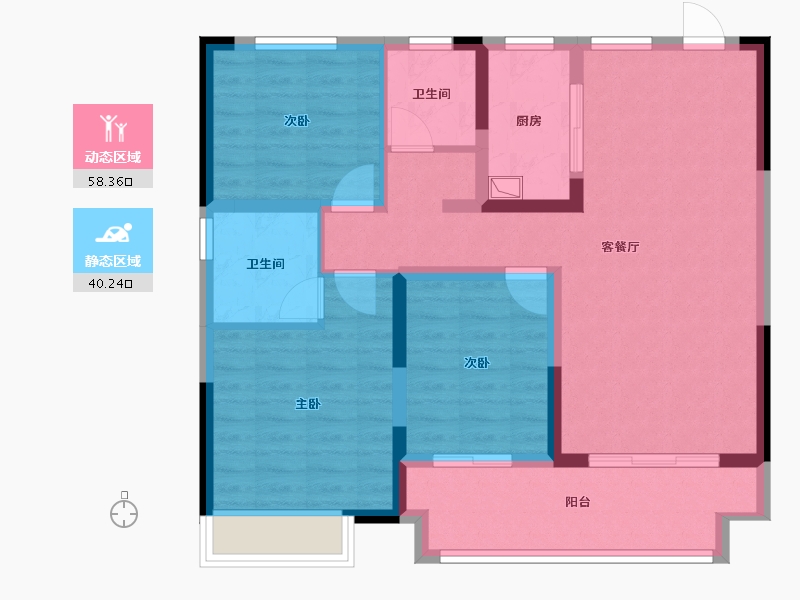 河南省-许昌市-长葛建业龙熙府-96.00-户型库-动静分区