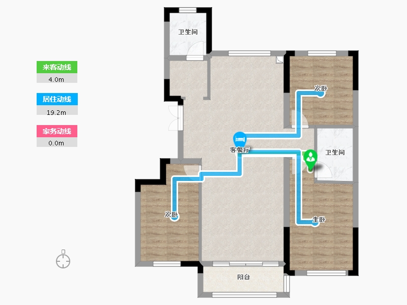 辽宁省-葫芦岛市-帝泊湾二期-103.00-户型库-动静线