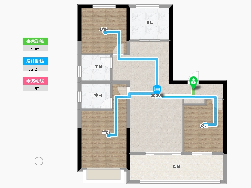 河南省-濮阳市-龙湖书院-107.18-户型库-动静线