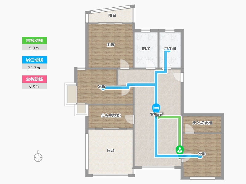 江苏省-苏州市-映象花苑-123.00-户型库-动静线